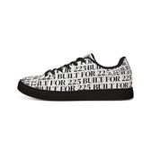 'BUILT FOR 225'— Low-Top Leather Sneakers Text Design