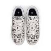 'BUILT FOR 225'— Low-Top Leather Sneakers Text Design
