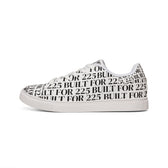 'BUILT FOR 225'— Low-Top Leather Sneakers Text Design