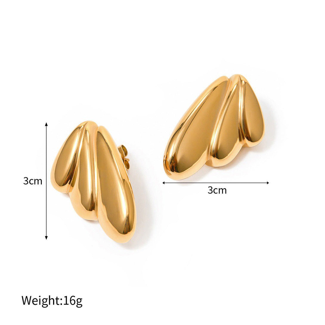 Aeriana Earrings - Earrings - Nuran Prestige - Gold - 