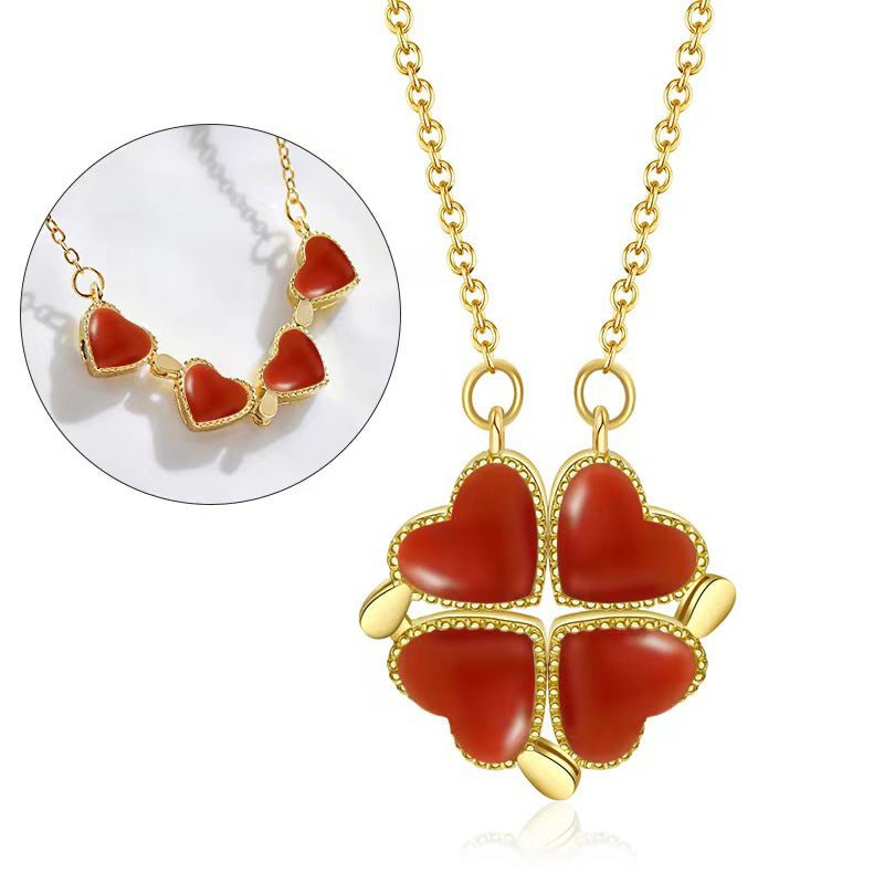 Budelia Necklace - Necklace - Nuran Prestige - Red - 