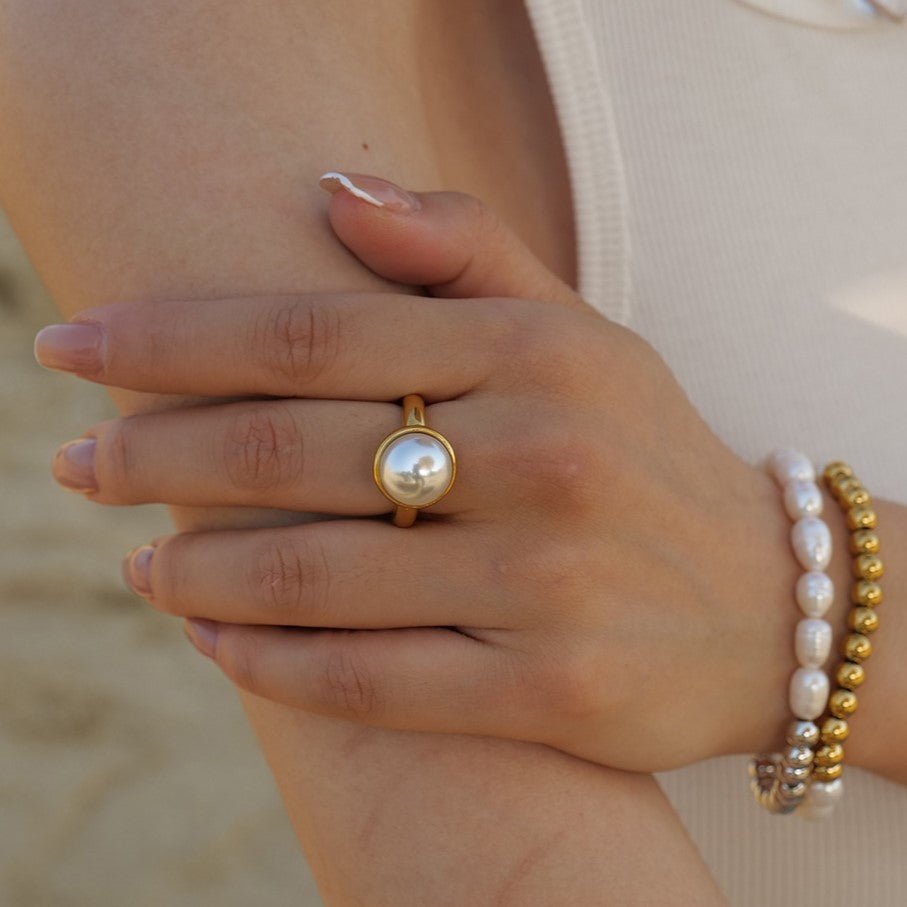 Classic Pearl Ring - ring - Nuran Prestige - 6US - 