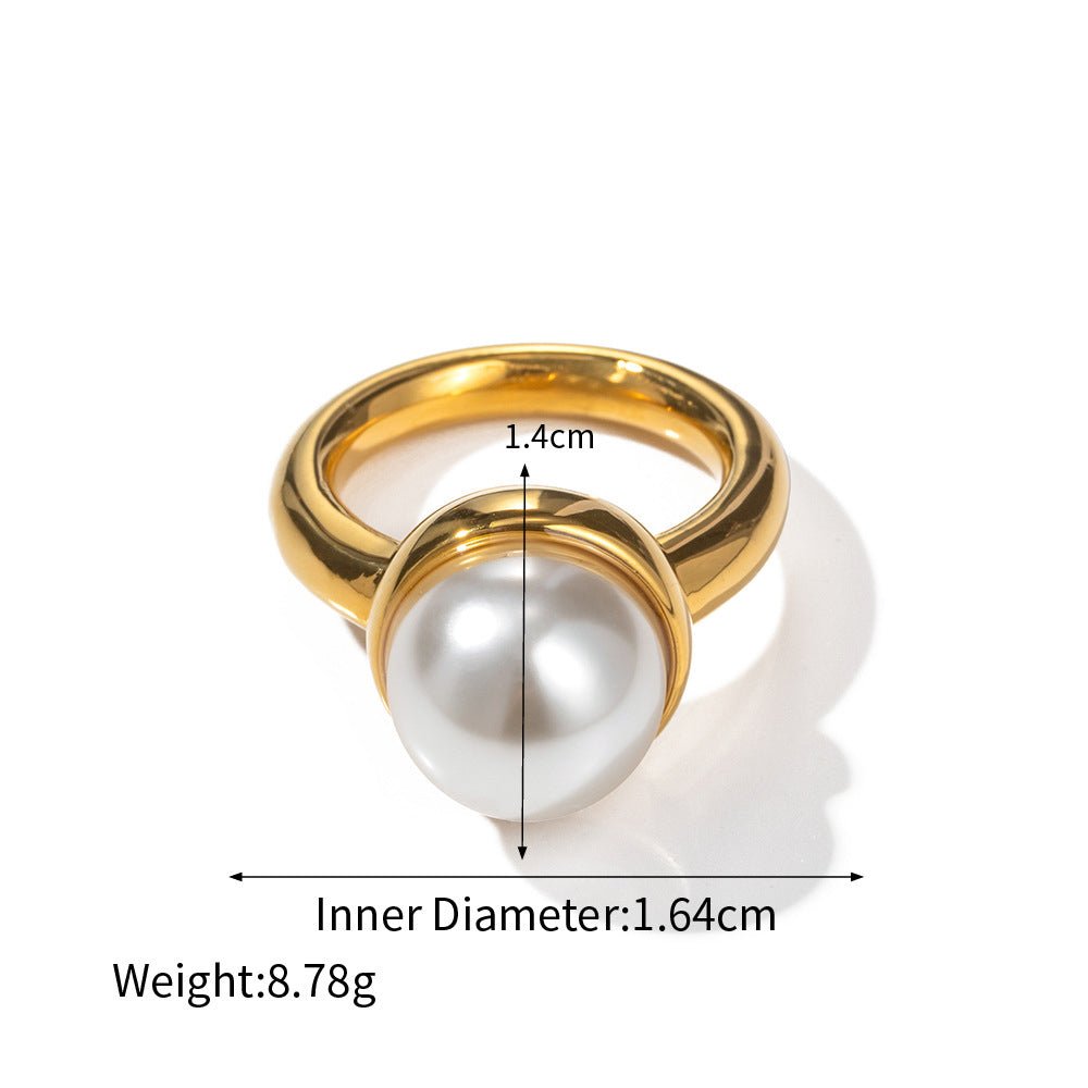 Classic Pearl Ring - ring - Nuran Prestige - 6US - 