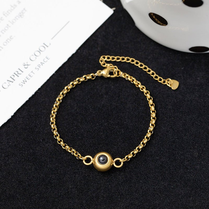 EleganceGlow Projection Bracelet - Bracelet - Nuran Prestige - Gold - S925 Silver - 