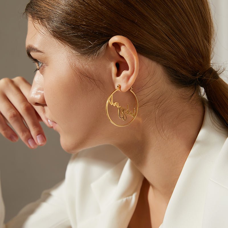 Eleganza Nova Earrings - Earrings - Nuran Prestige - Copper - Gold - 