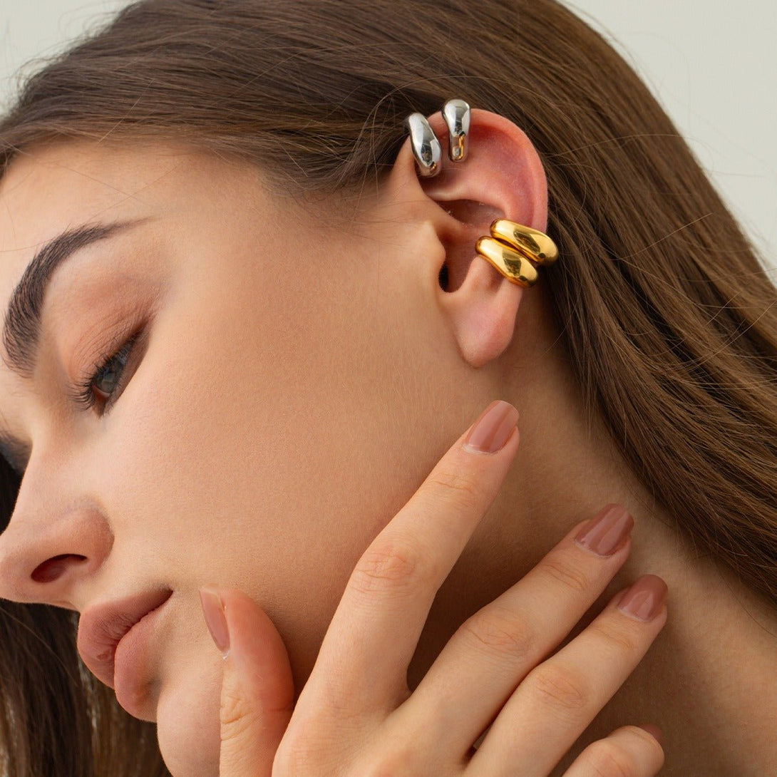 Geometric Earrings - earrings - Nuran Prestige - Gold - 