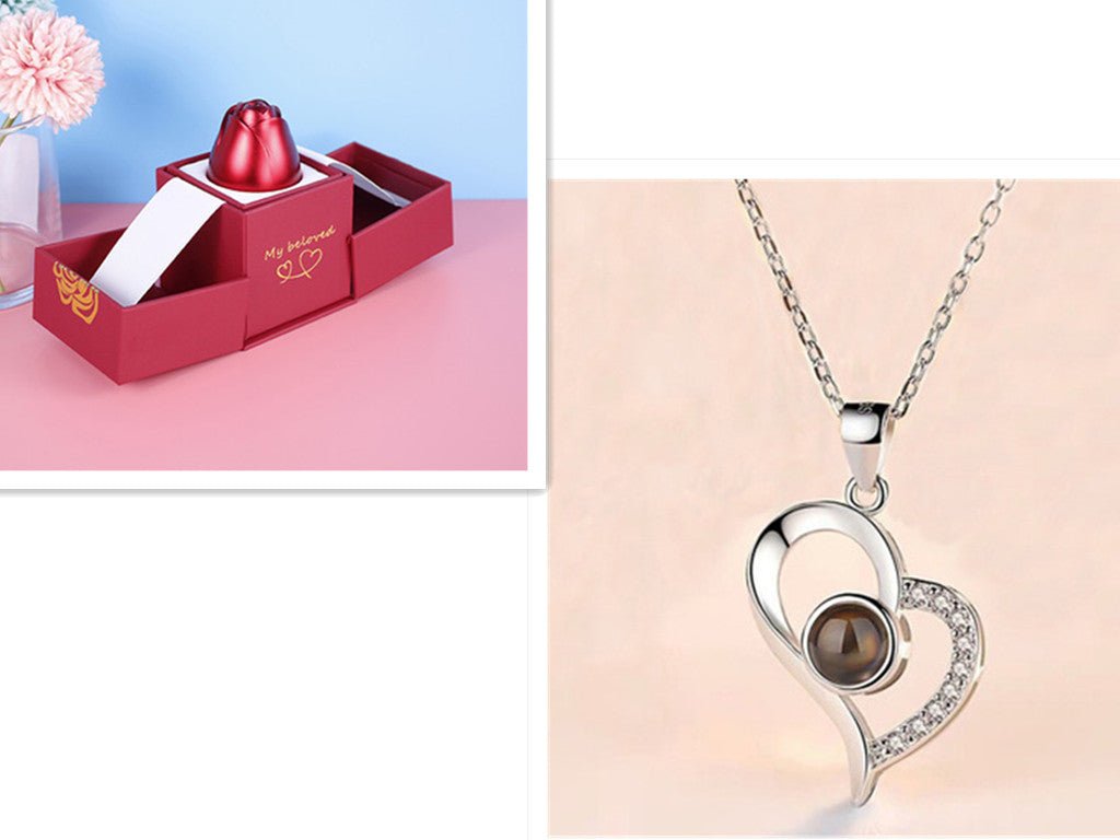 Gifts Rose - Silver Necklaces - necklace - Nuran Prestige - B SİLVER - 