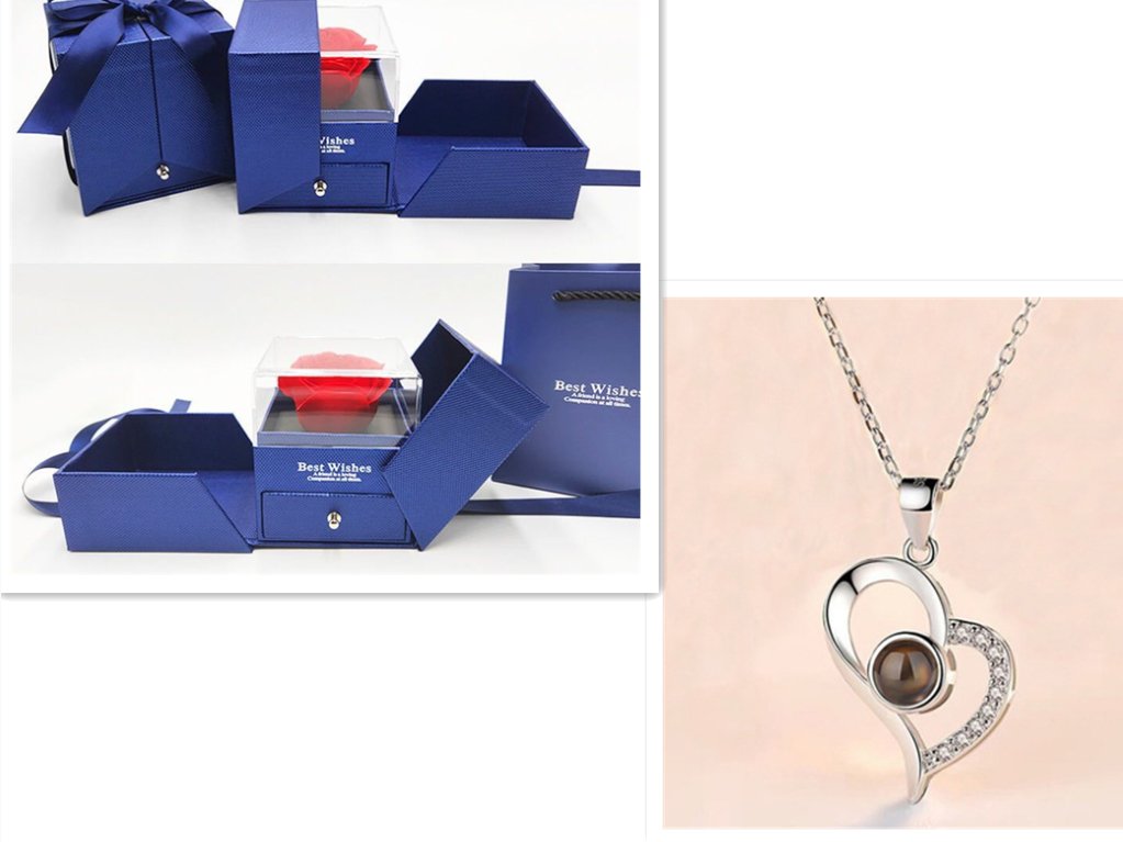 Gifts Rose - Silver Necklaces - necklace - Nuran Prestige - B SİLVER - 