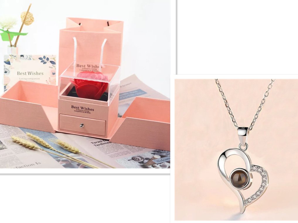 Gifts Rose - Silver Necklaces - necklace - Nuran Prestige - B SİLVER - 