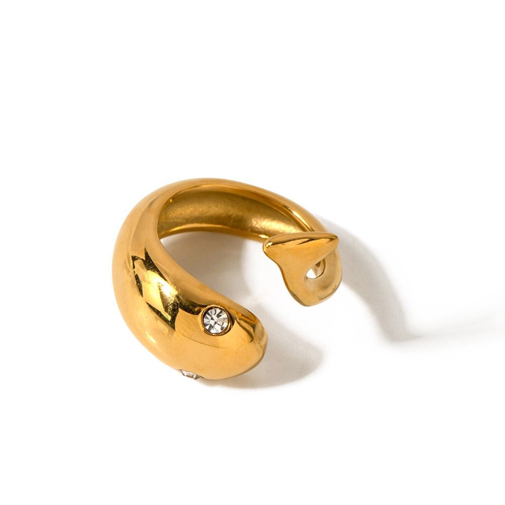 golden fish ring - ring - Nuran Prestige - Adjustable - 