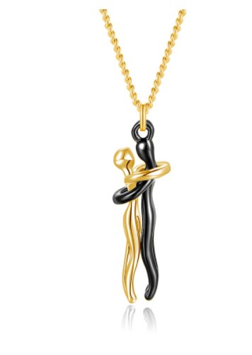 Hug Necklace - Necklace - Nuran Prestige - Black gold - 