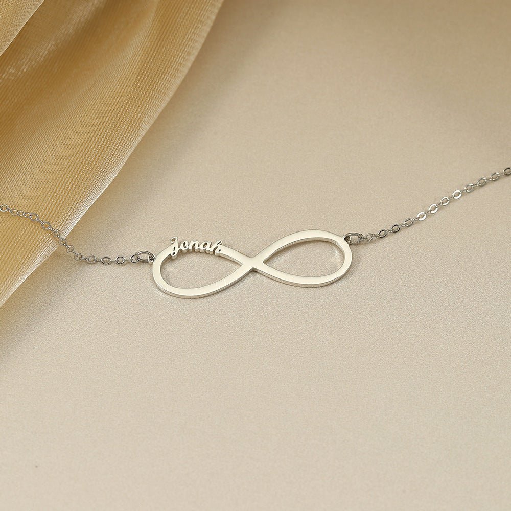 Infinity Loop Necklace - necklace - Nuran Prestige - Copper - Silver - 15.7in (40cm)