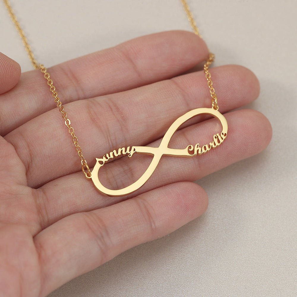 Infinity Loop Necklace - necklace - Nuran Prestige - Copper - Silver - 15.7in (40cm)