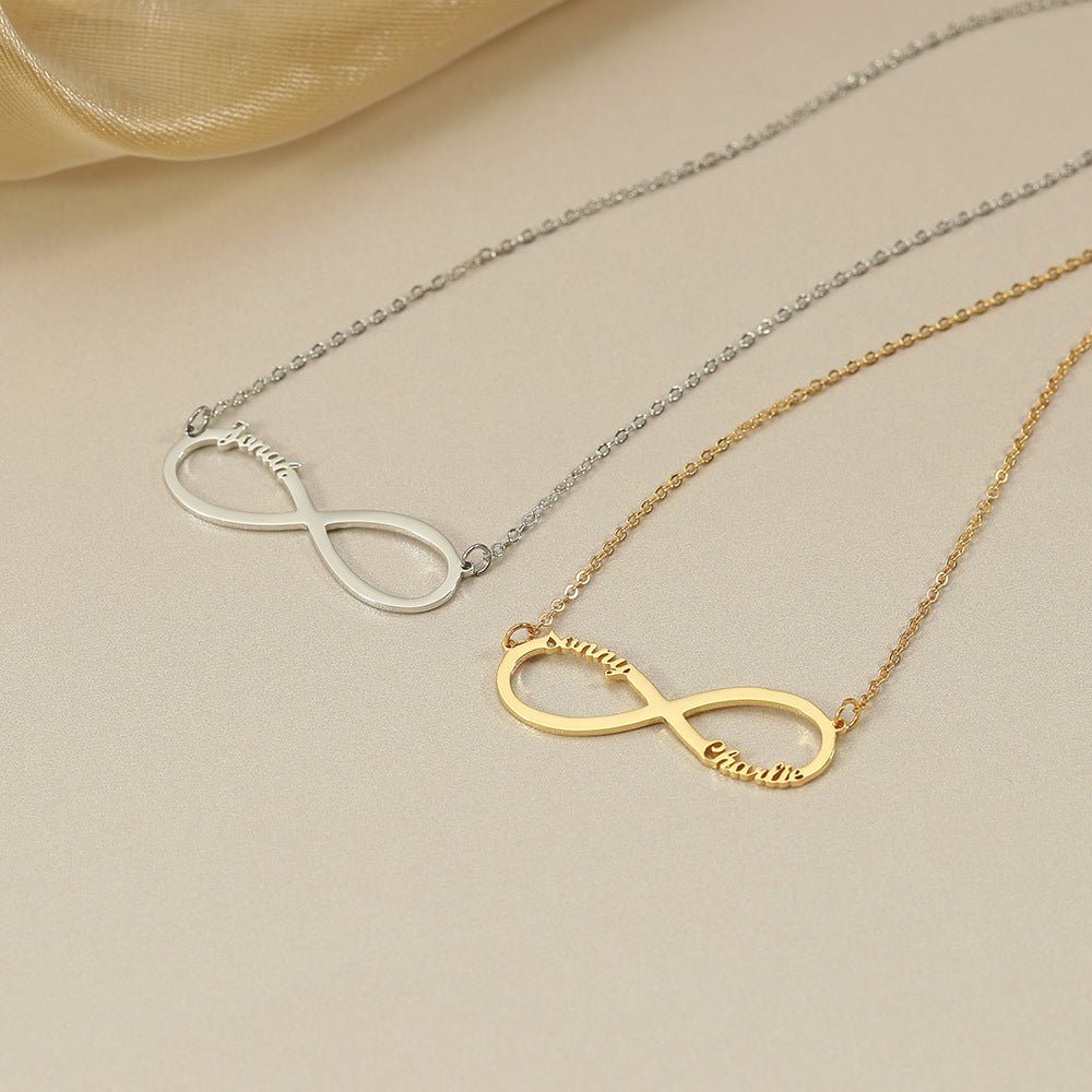 Infinity Loop Necklace - necklace - Nuran Prestige - Copper - Gold - 15.7in (40cm)