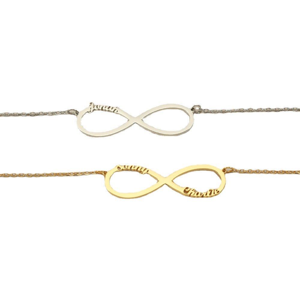 Infinity Loop Necklace - necklace - Nuran Prestige - Copper - Gold - 15.7in (40cm)