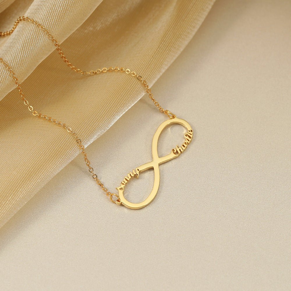 Infinity Loop Necklace - necklace - Nuran Prestige - Copper - Gold - 15.7in (40cm)