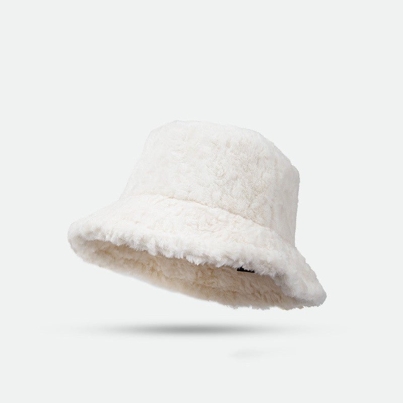 Lambswool Fisherman Warm Fashionable Hat - hat - Nuran Prestige - White - 56to59CM - 